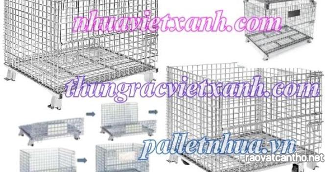 Lồng thép trữ hàng - lồng sắt trữ hàng - pallet lưới