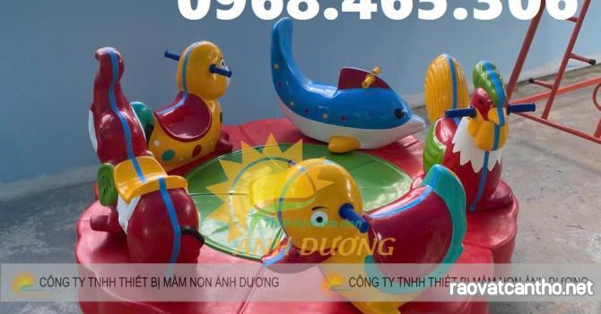 Mâm quay trẻ em, đu quay ngựa cho bé mầm non nhiều mẫu