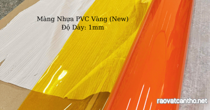 Màng nhựa PVC - Rèm Màu Vàng Dày 1mm