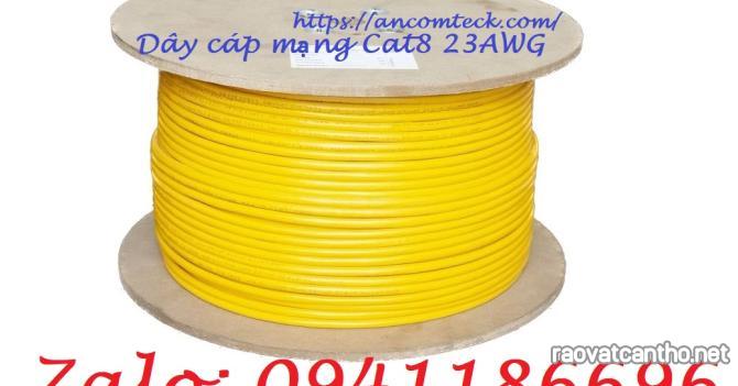 Phân phối Dây Cáp CAT8 SFTP Dạng Xoắn 23AWG tốc độ 40G 2000MHz Hỗ Trợ PoE chính hãng Ancomteck