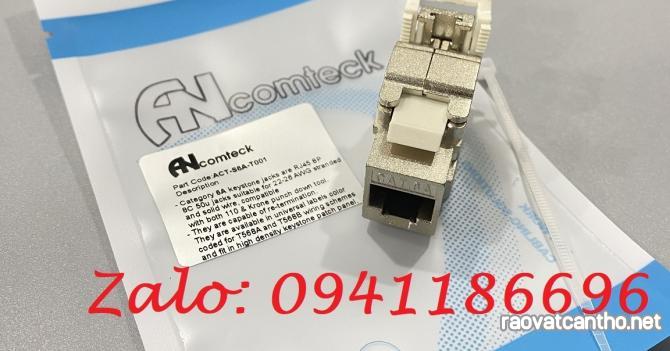 Nhân mạng Ổ cắm RJ45 CAT6A FTP Shielded có chống nhiễu (100/1000) Ancomteck mã ACT-S6A-T001