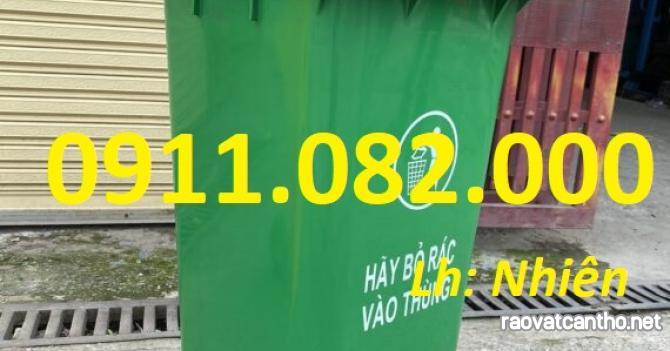 Nơi bán thùng rác nhựa màu xanh giá rẻ tại an giang- sỉ lẻ thùng rác 120l 240l-lh 0911082000