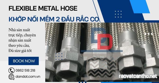 Nối mềm inox, Dây dầu thủy lực, Khớp nối mềm inox nối ren, Ống nối mềm inox