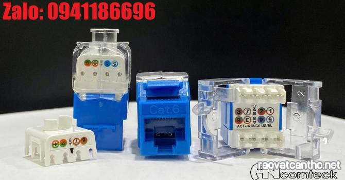 Ổ cắm mạng đơn âm tường cat6 ACT-FC1-RC1, ACT-JK28-C6-US