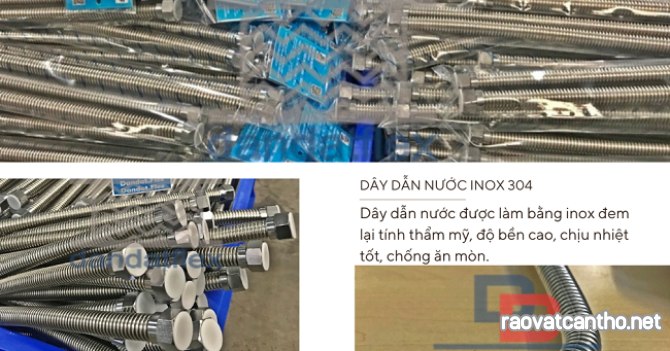 Ống dẫn nước inox nóng lạnh, dây mềm cấp nước nóng, dây dẫn nước inox nóng lạnh, daydannuoc