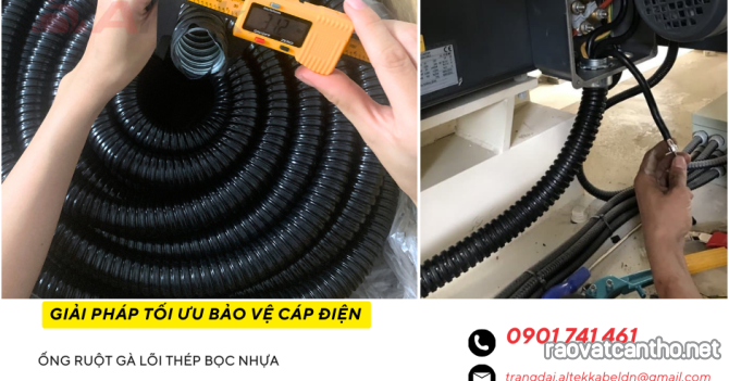Ống ruột gà lõi thép bọc nhựa phi 51mm (2 inch)