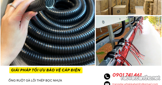 Ống ruột gà lõi thép bọc nhựa phi 51mm (2 inch)