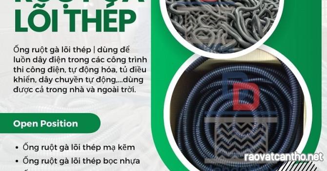 Ống ruột gà lõi thép luồn dây cáp điện, ống luồn dây điện bọc nhựa pvc, ruột gà chống cháy