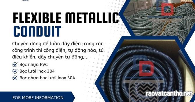 Ống ruột gà lõi thép luồn dây cáp điện, Ống thép mềm luồn dây điện bọc nhựa pvc