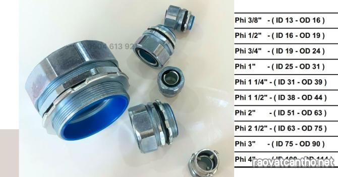 Ống ruột gà lõi thép/ ống kẽm đàn hồi và phụ kiện đầu nối ống ruột gà 3/4 inch (phi 25) Đà Nẵng