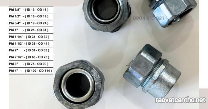 Ống ruột gà lõi thép/ ống kẽm đàn hồi và phụ kiện đầu nối ống ruột gà 3/4 inch (phi 25) Đà Nẵng