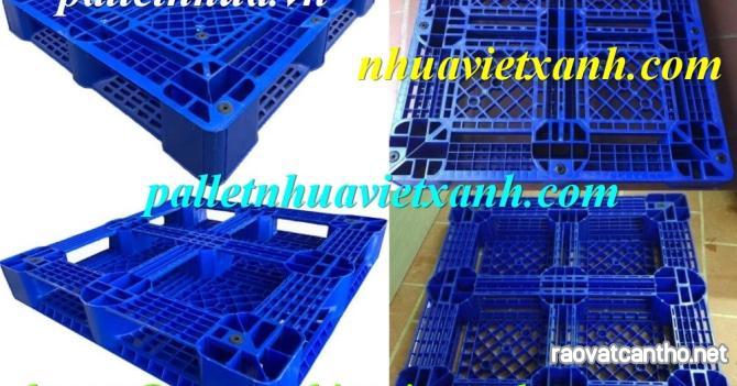 Pallet nhựa 1100x1100x150mm PL09LK màu xanh dương