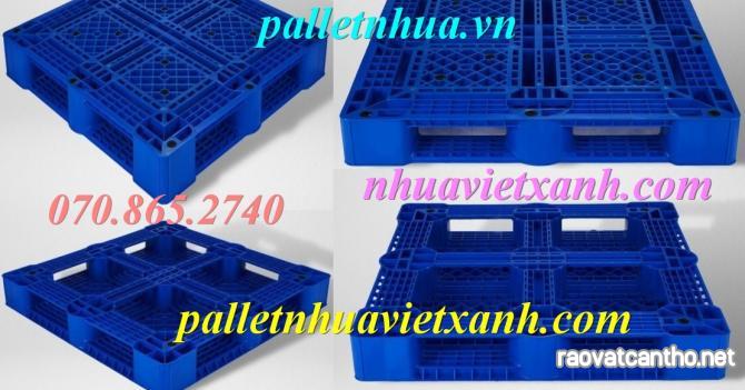 Pallet nhựa 1100x1100x150mm PL09LK màu xanh dương