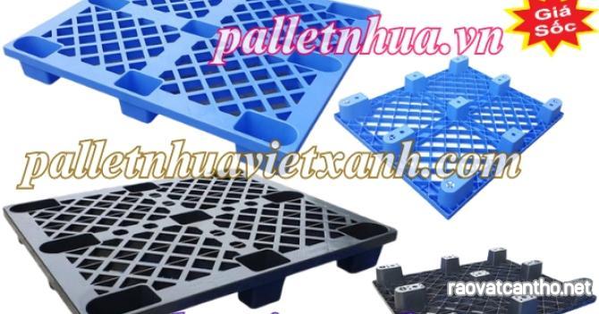 Pallet nhựa cốc 9 chân mặt lưới 1200x1000x140mm