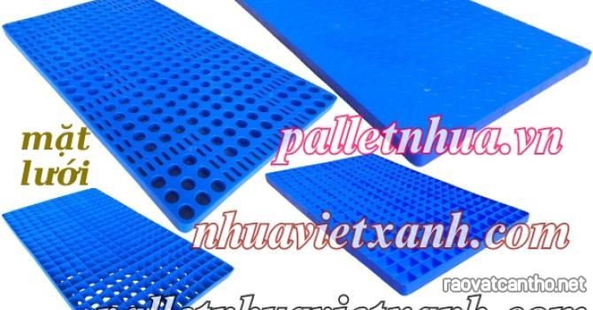 Pallet nhựa không chân 1000x600x35mm - nhựa nguyên sinh - xanh dương