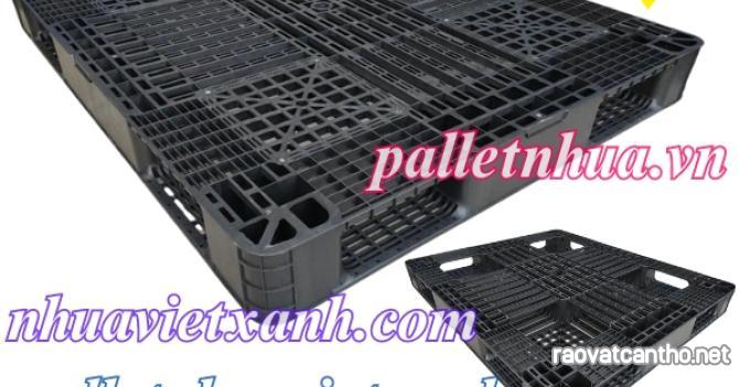 Pallet nhựa mới 1300x1100x130mm màu đen - Pallet nhựa xuất khẩu