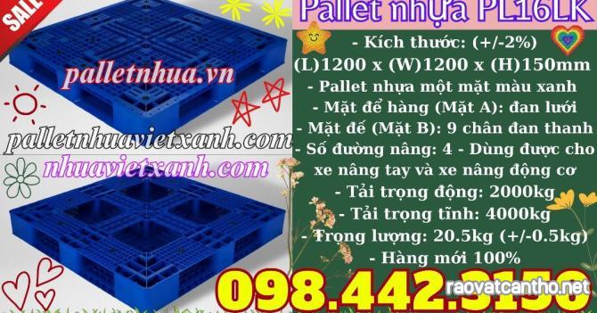Pallet nhựa PL16LK - 1200x1200x150mm