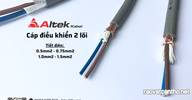 Phân phối cáp điều khiển 2 lõi Altek Kabel