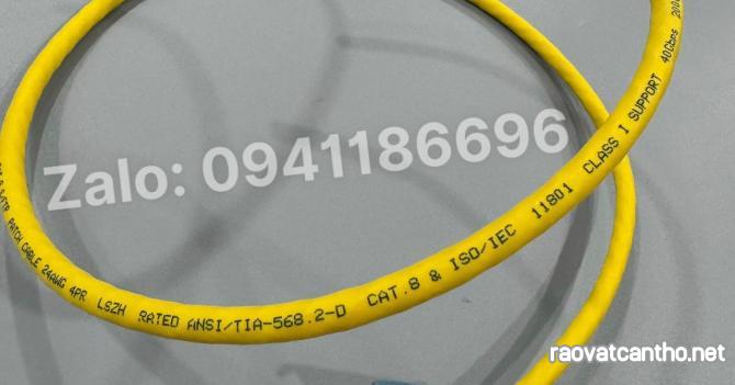 Phân phối độc quyền Cáp mạng Ancomteck SFTP CAT8 23AWG hỗ trợ 40GB, màu vàng, dài 305m/cuộn