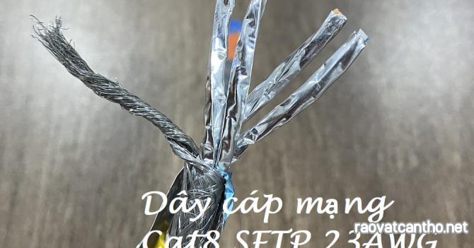 Phân phối độc quyền Cáp mạng Ancomteck SFTP CAT8 23AWG hỗ trợ 40GB, màu vàng, dài 305m/cuộn