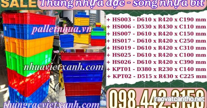 Sóng nhựa bít - thùng nhựa đặc - thùng nhựa công nghiệp đặc