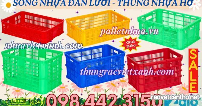 Sóng nhựa hở - thùng nhựa đan lưới - thùng nhựa công nghiệp đan lưới