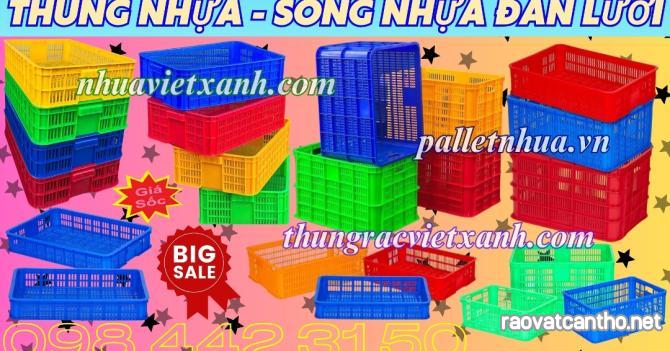 Sóng nhựa hở - thùng nhựa đan lưới - thùng nhựa công nghiệp đan lưới