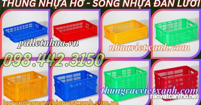 Sóng nhựa hở - thùng nhựa đan lưới - thùng nhựa công nghiệp đan lưới