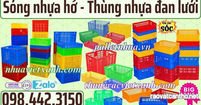 Sóng nhựa hở - thùng nhựa đan lưới - thùng nhựa công nghiệp đan lưới