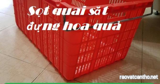 Sóng nhựa hở có quai, sọt nhựa, sọt có quai đựng thực phẩm, sọt dùng nhà hàng đựng