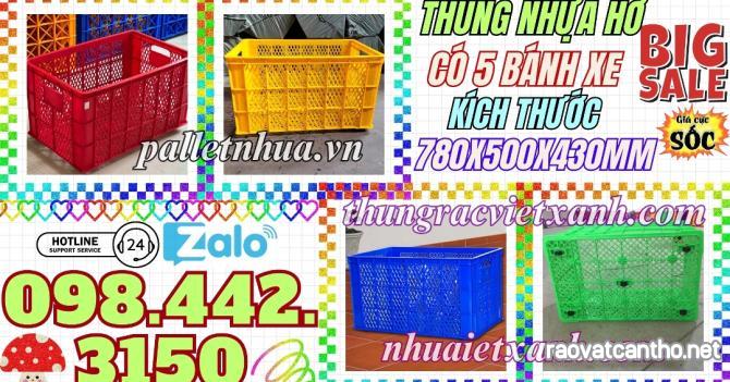 Sóng nhựa hở HS0199 có 5 bánh xe