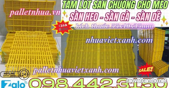 Tấm lót sàn chăn nuôi - tấm nhựa lót sàn chuồng chó, mèo, heo, gà, đê, vịt,...KT 40x55x3.5cm