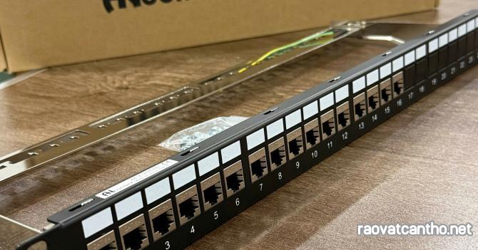 Thanh đấu nối mạng PATCH PANEL 24 cổng CAT7 STP/SFTP/FTP hãng ANCOMTECK