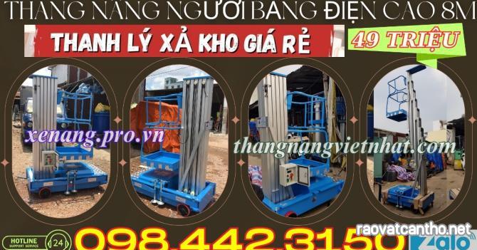 THANH LÝ XẢ HÀNG giá cực sốc - thang nâng điện đơn 125kg nâng cao 8 mét