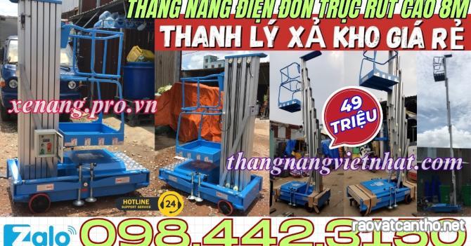 THANH LÝ XẢ HÀNG giá cực sốc - thang nâng điện đơn 125kg nâng cao 8 mét