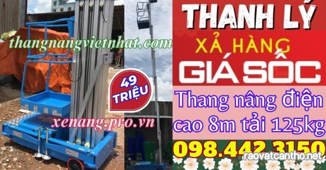 THANH LÝ XẢ HÀNG giá cực sốc - thang nâng điện đơn 125kg nâng cao 8 mét