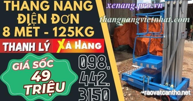 THANH LÝ XẢ HÀNG giá cực sốc - thang nâng điện đơn 125kg nâng cao 8 mét