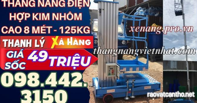 THANH LÝ XẢ HÀNG giá cực sốc - thang nâng điện đơn 125kg nâng cao 8 mét