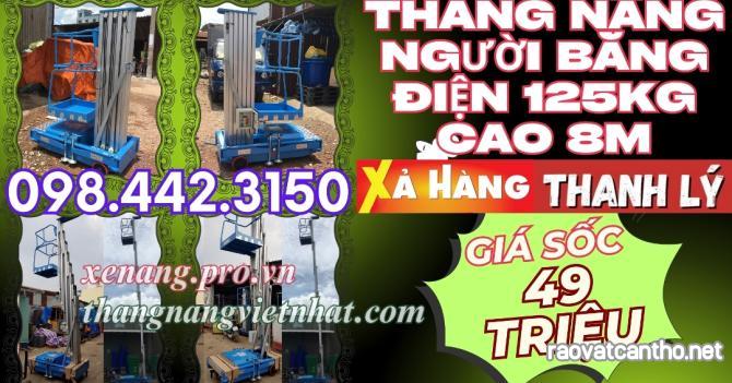 THANH LÝ XẢ HÀNG giá cực sốc - thang nâng điện đơn 125kg nâng cao 8 mét