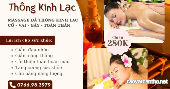 Thông Kinh Lạc Tại Eva Spa Cần Thơ, chăm sóc sức khỏe, tái tạo năng lượng