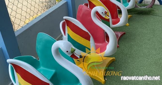 Thú nhún lò xo composite voi, gà, ngựa dành cho trẻ em
