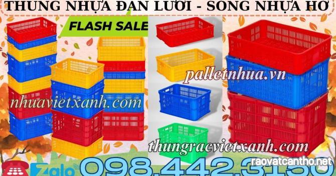 Thùng nhựa đan lưới - Sóng nhựa hở - Khay nhựa - Sọt nhựa hở