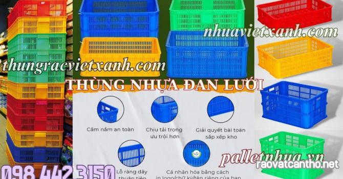 Thùng nhựa đan lưới - Sóng nhựa hở - Khay nhựa - Sọt nhựa hở