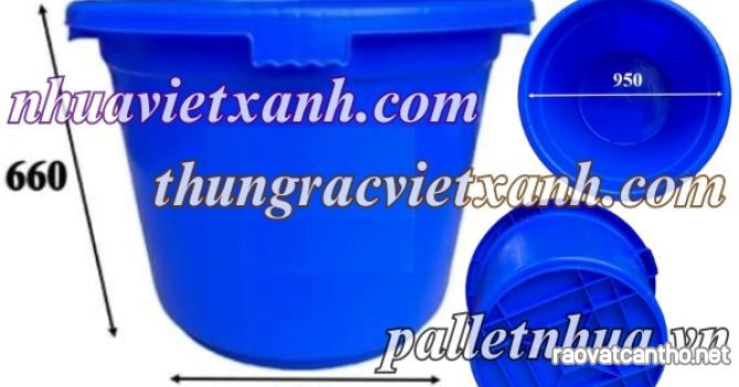 Thùng nhựa tròn 250 lít chuyên dụng nhúng sầu riêng