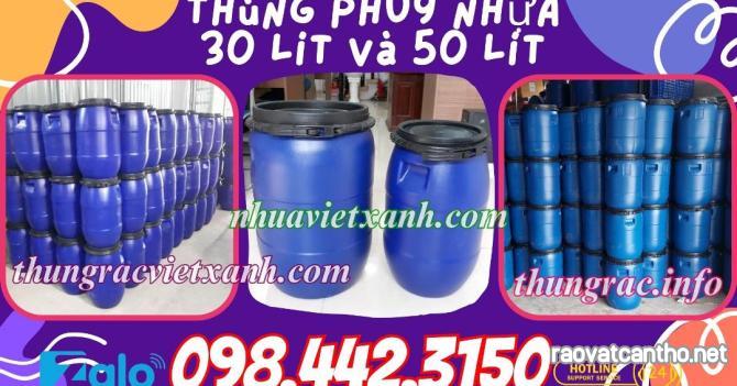 Thùng phuy hóa chất 30 lít - thùng phuy nhựa 50 lít giá rẻ