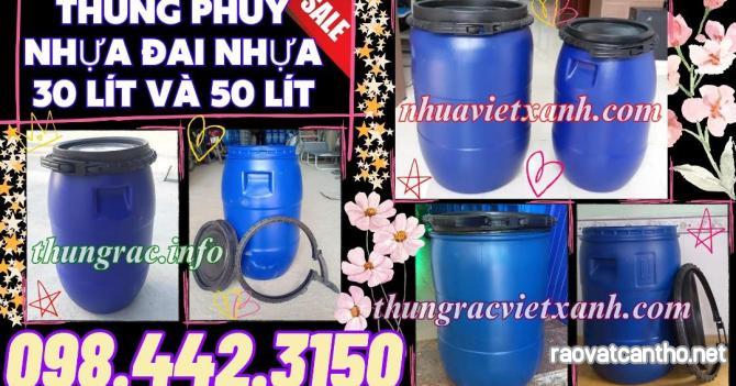 Thùng phuy hóa chất 30 lít - thùng phuy nhựa 50 lít giá rẻ