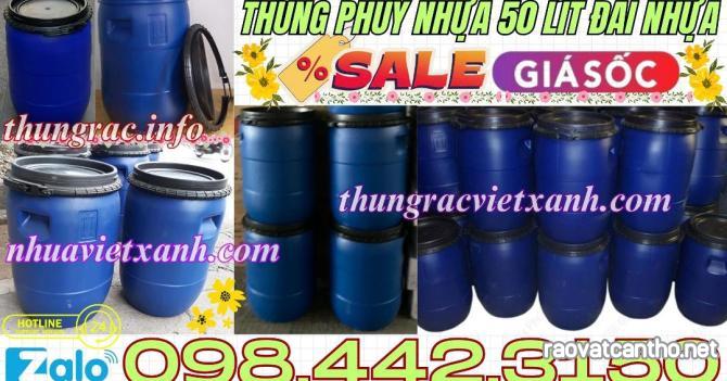 Thùng phuy hóa chất 30 lít - thùng phuy nhựa 50 lít giá rẻ