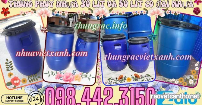 Thùng phuy hóa chất 30 lít - thùng phuy nhựa 50 lít giá rẻ