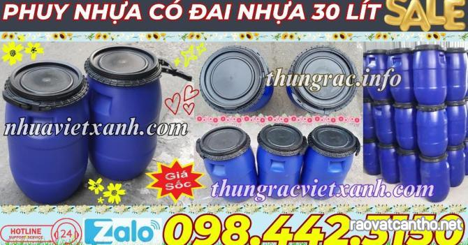 Thùng phuy hóa chất 30 lít - thùng phuy nhựa 50 lít giá rẻ