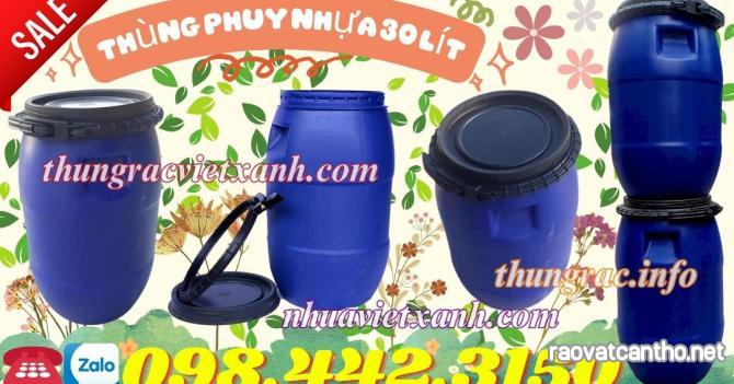 Thùng phuy nhựa đai nhựa 30 lít và 50 lít giá rẻ call/zalo 098.442.3150 Huyền